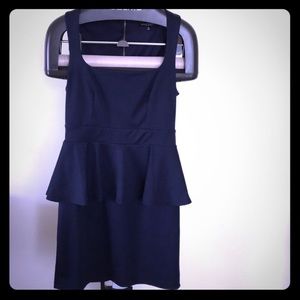 Unique peplum navy dress